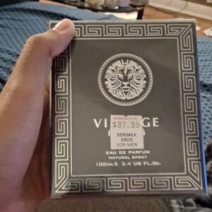 Versace Eros Eau de Parfum with Silver and Black Design